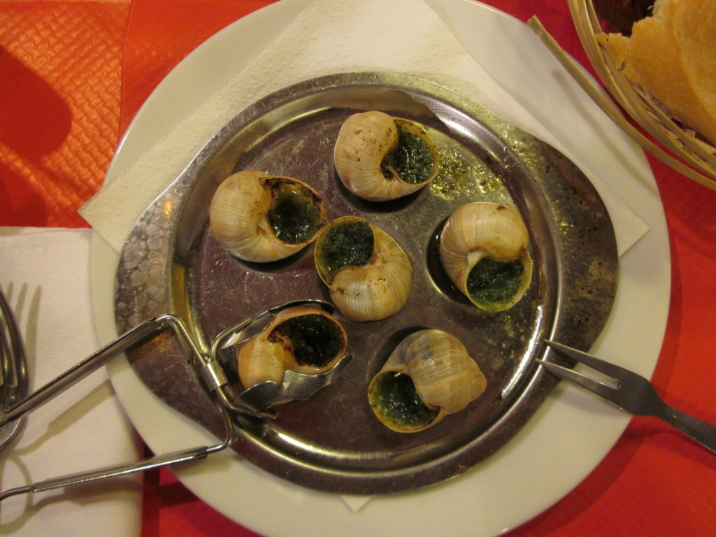 escargot eating in Paris