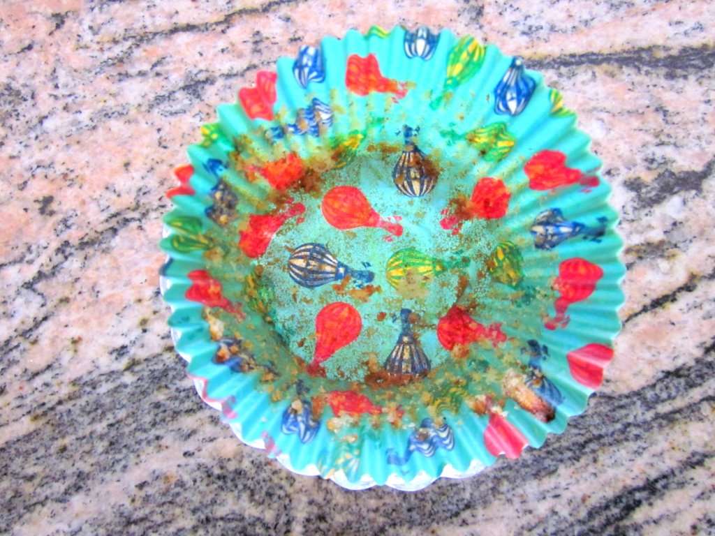 empty muffin wrapper