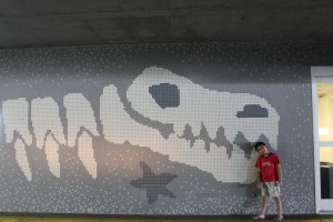 Aashrai by one of murals in downtown Charlotte