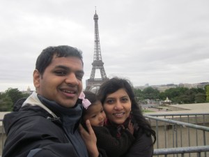 Asha, Devang, and Chika in Paris