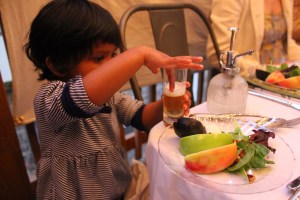 Asha at a wine party
