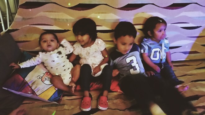 Arjun, Asha, Naveen, Neela. Homecoming weekend 2015