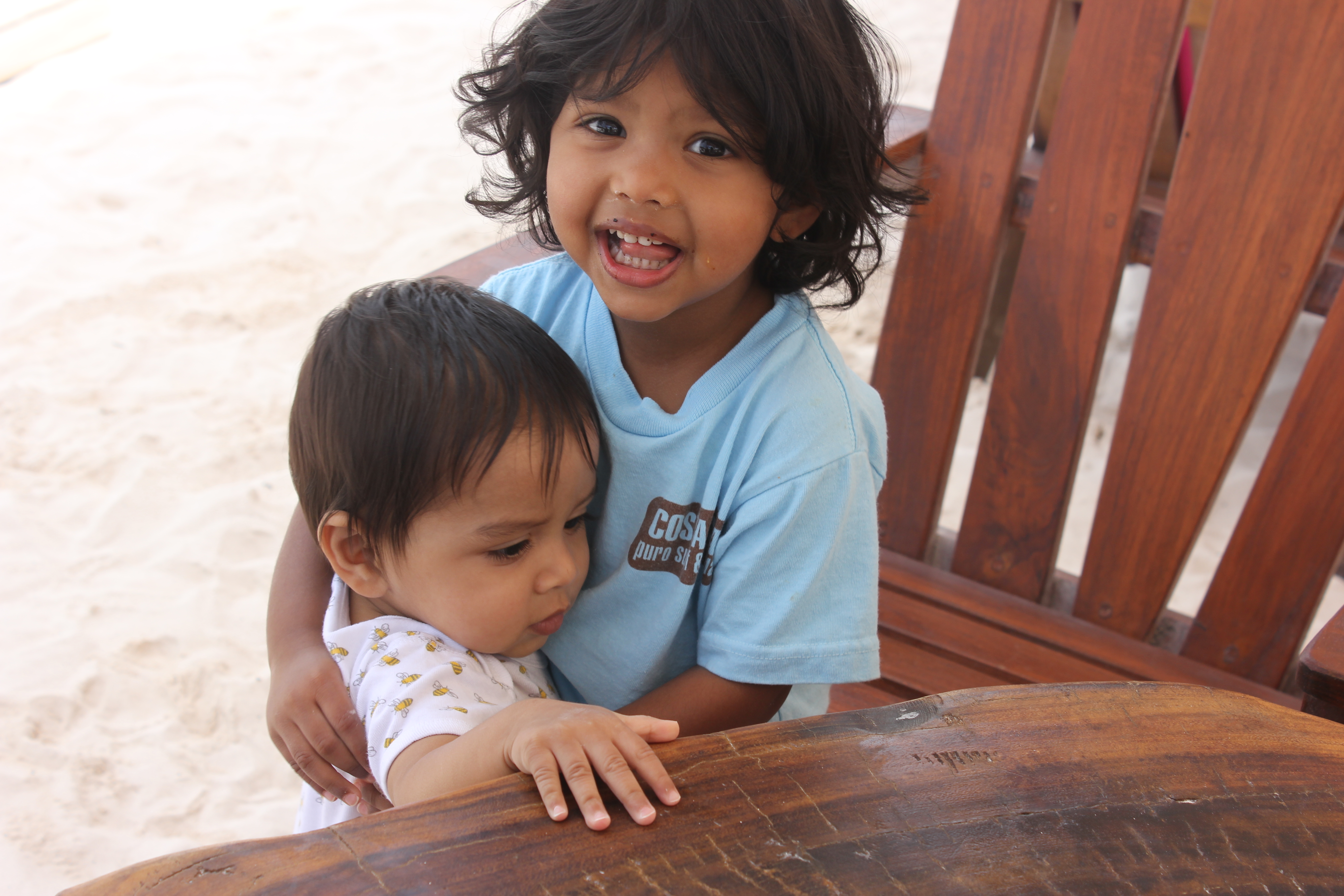 Arjun and Asha the beach of Villa Pescadores near Tulum, Mexico