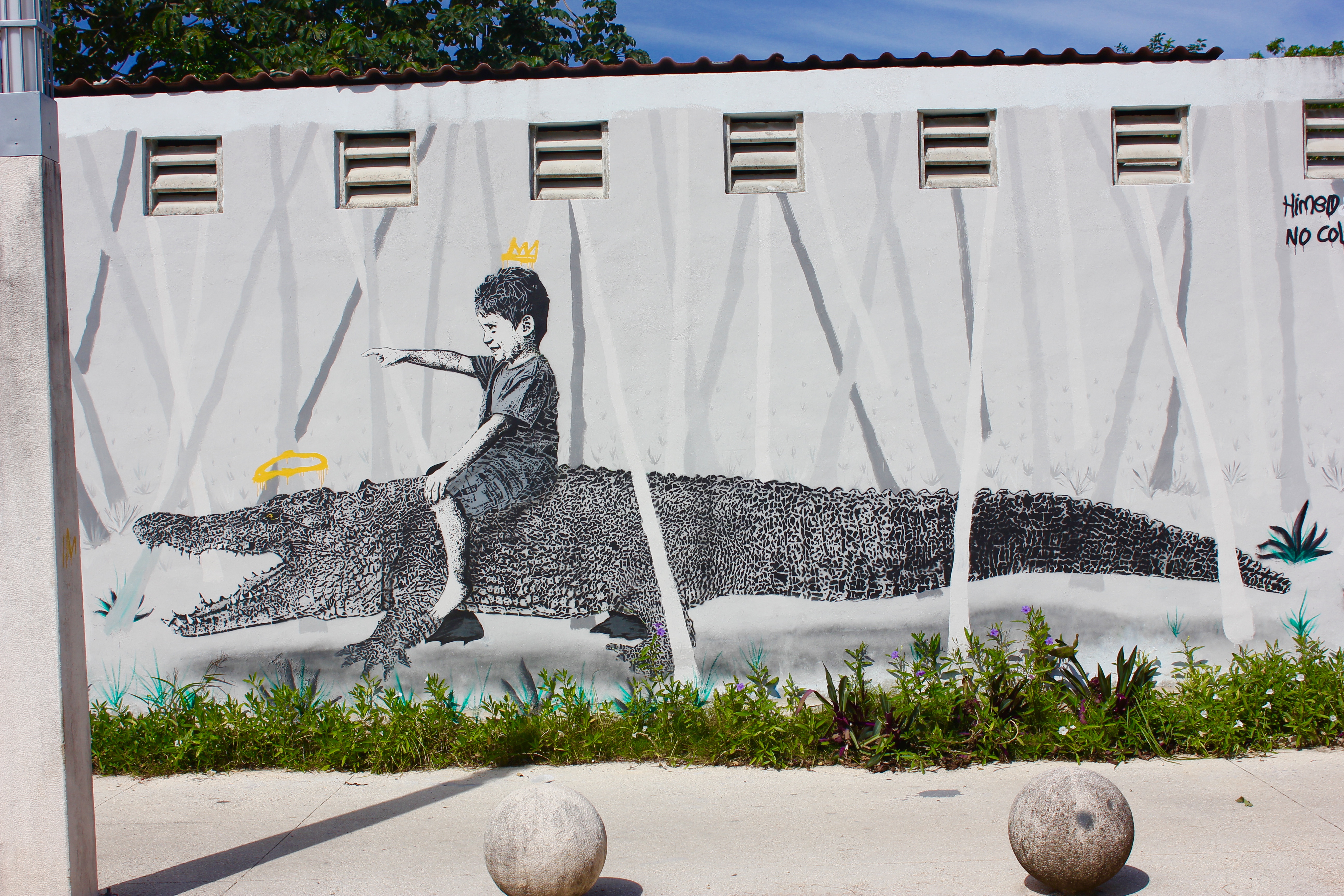 Wall graffiti on 5th Avenue, Playa del Carmen Mexico