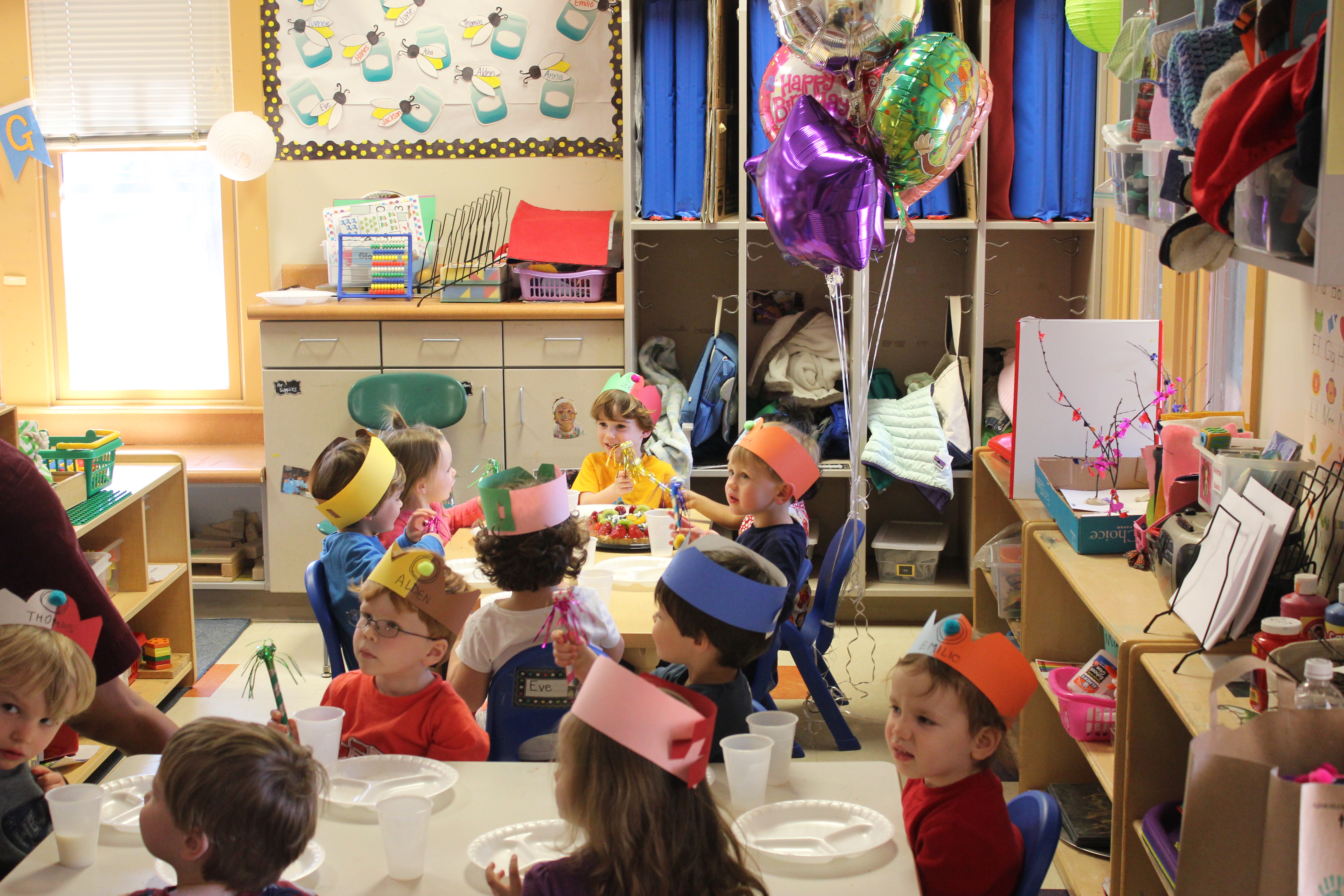 Asha's third birthday celebrations at her school in Raleigh, NC