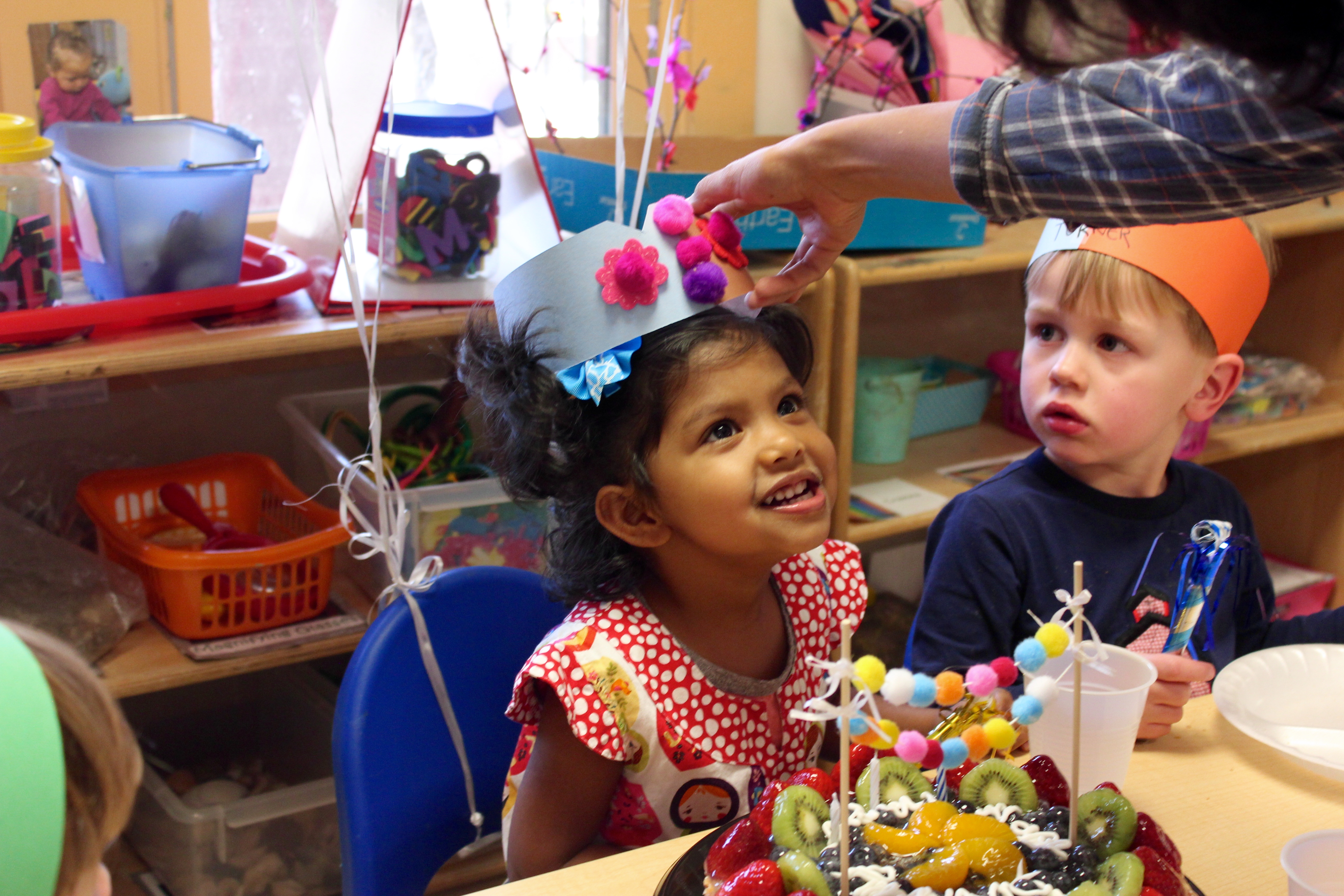 Asha's third birthday celebrations at her school in Raleigh, NC