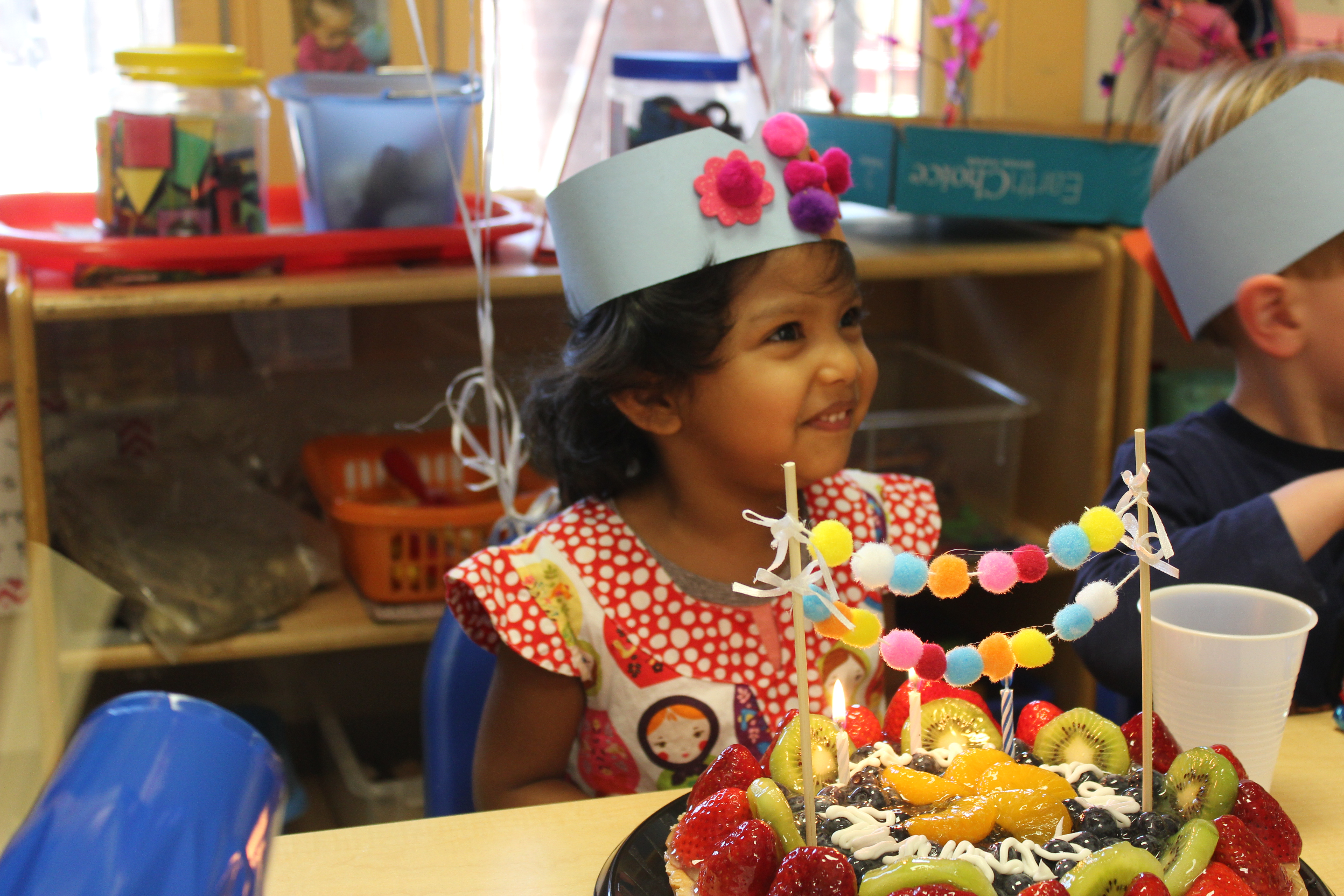 Asha's third birthday celebrations at her school in Raleigh, NC