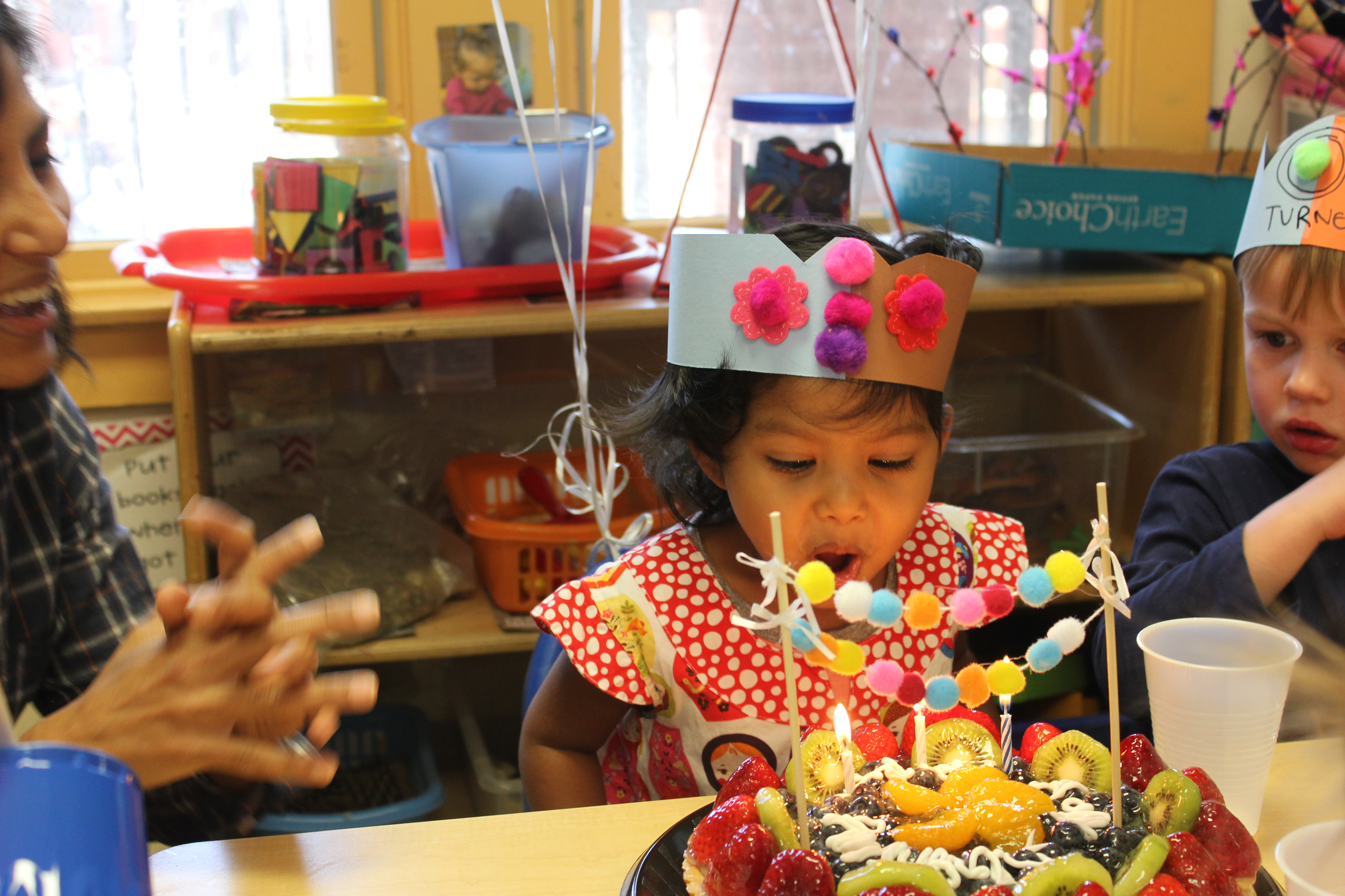 Asha's third birthday celebrations at her school in Raleigh, NC