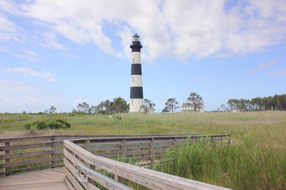 Bodie Lighthouse. Nags Head Beach, Outer Banks NC