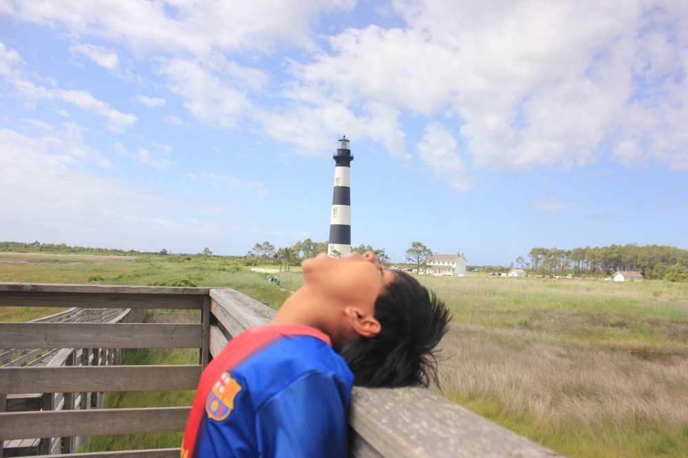 Bodie Lighthouse. Nags Head Beach, Outer Banks NC